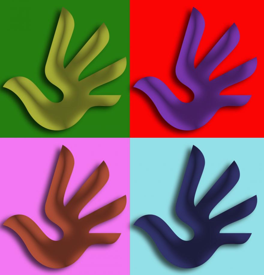 Human Rights Logo: Pop Art